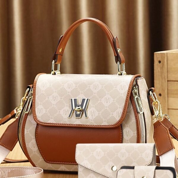 Yellow Faux Leather Handbag For Women