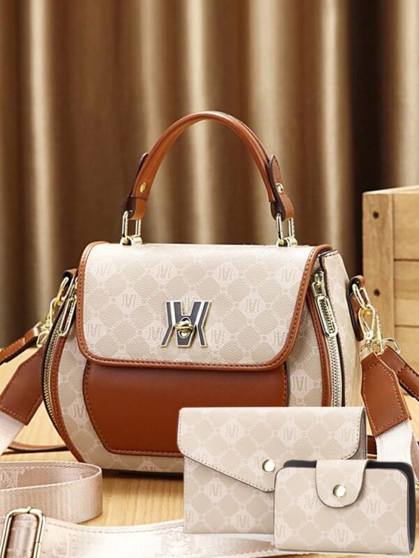 Yellow Faux Leather Handbag For Women