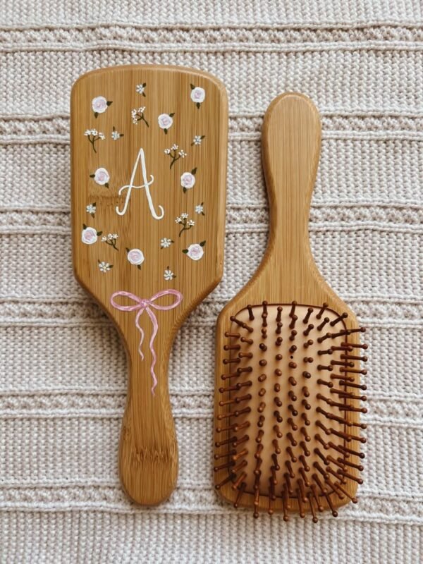 Personalized Initial Name Paddle Brush