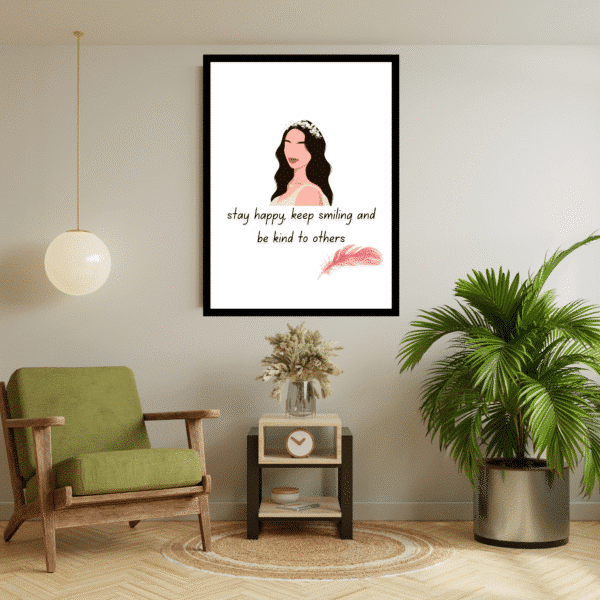 Stay Happy Printable Wall Art for Girls, Digital Downloads