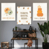 Thankful, Grateful, and Blessed Printable Wall Art, Digital Downloads