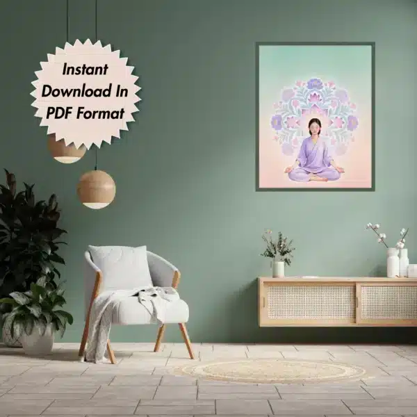 Meditation Printable Wall Art for Home, Office, Digital Downloads