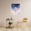 Girl With Star Printable Wall Art for Home, Office, Digital Downloads