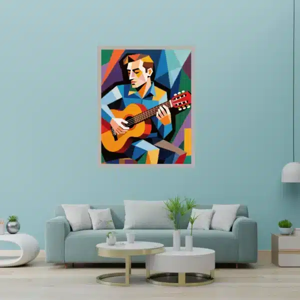 Men With Guitar Printable Wall Art for Home, Office, Digital Downloads