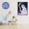 Lady With Candle Wall Art Poster for Home and Office | Digital Downloads