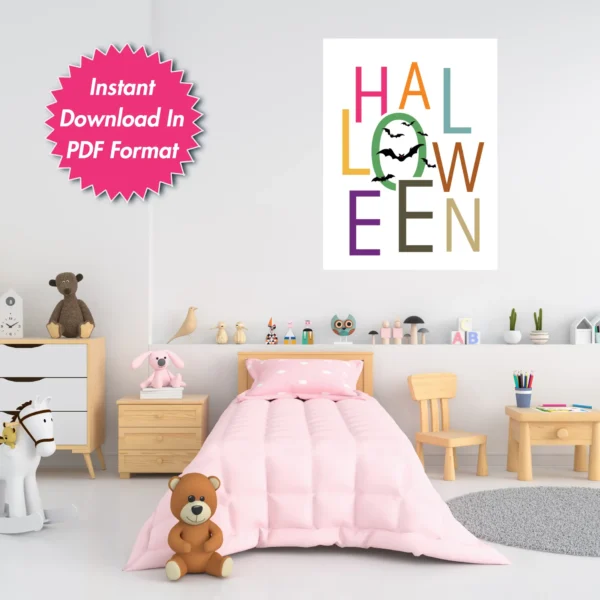 Halloween Wall Art Poster for Halloween Festival, Digital Downloads