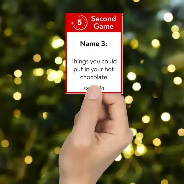 Five-Second Printable Cards Game for Christmas Festival | Digital Download | Printable PDF Download