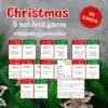 Five-Second Printable Cards Game for Christmas Festival | Digital Download | Printable PDF Download