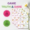 Truth & Dare Printable Game for Christmas Festival | Digital Downloads | Printable PDF Download